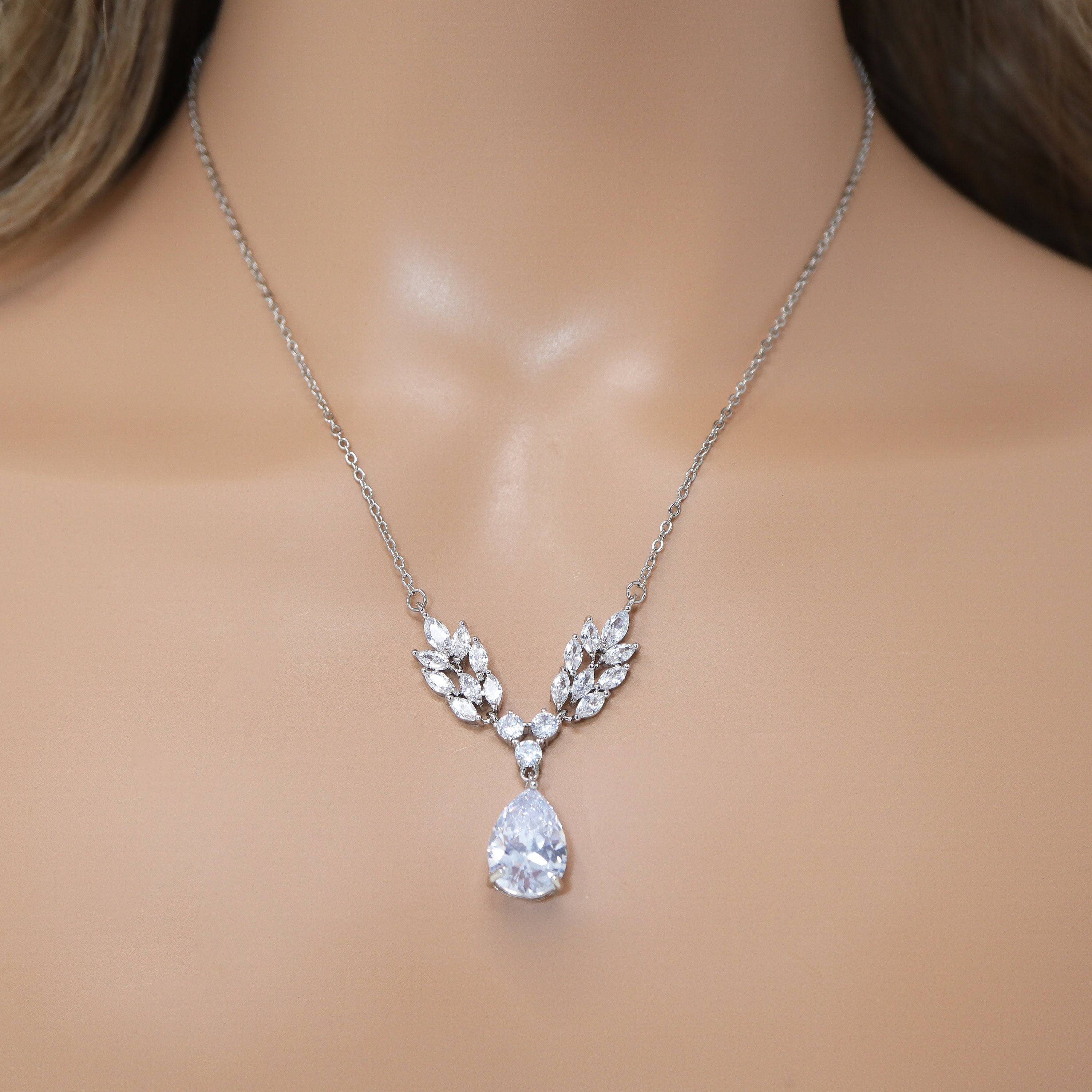 Swarovski Crystal Leaves drop Earrings, Bridal Jewelry, Bridal Earrings, Crystal Bridal Earrings, Statement Earrings Cz