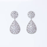 Swarovski Crystal Tear drop Galaxy Earrings, Bridal Jewelry, Bridal Earrings, Crystal Bridal Earrings, Statement Earrings Cz