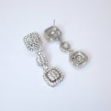 Cubic Zirconia Stargazing Diamond Earrings, Bridal Jewelry, Bridal Earrings, Crystal Bridal Earrings, Statement Earrings Cz