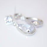 Cubic Zirconia Diamond Drop Galaxy Earrings, Bridal Jewelry, Bridal Earrings, Crystal Bridal Earrings, Statement Earrings C