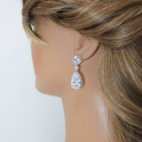 Cubic Zirconia Diamond Drop Galaxy Earrings, Bridal Jewelry, Bridal Earrings, Crystal Bridal Earrings, Statement Earrings C