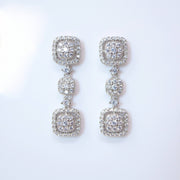 Cubic Zirconia Stargazing Diamond Earrings, Bridal Jewelry, Bridal Earrings, Crystal Bridal Earrings, Statement Earrings Cz