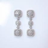 Cubic Zirconia Stargazing Diamond Earrings, Bridal Jewelry, Bridal Earrings, Crystal Bridal Earrings, Statement Earrings Cz