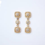 Cubic Zirconia Stargazing Diamond Earrings, Bridal Jewelry, Bridal Earrings, Crystal Bridal Earrings, Statement Earrings Cz