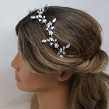 Swarovski Crystals Floral Vine Leaves Hair Vine Headband, Bridal Hair Vine, Rhinestone Headband, Delicate Headband, Hair accessories.