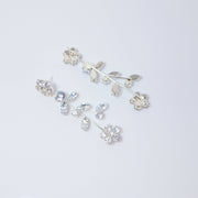 Swarovski Crystal Vine Leaves Flower Drop Earrings, Bridal Jewelry, Bridal Earrings, Crystal Bridal Earrings, Statement Earrings Cz