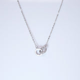 Eternity Circle Necklace • Infinity Necklace • Minimalist Jewelry • Linked circles necklace , connected circles, interlocking rings
