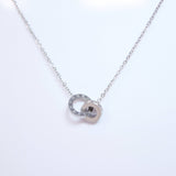 Eternity Roman Numerals Circle Necklace • Infinity Necklace • Minimalist • Linked Circles Necklace • Connected Circles • Interlocking Rings