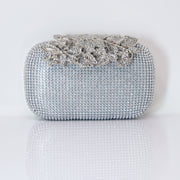 Silver Crystal Wedding Clutch, Statement Bag, Evening Clutch, Wedding Clutch, Bridal Bag, White Cross Body Bag