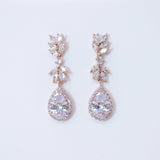 Swarovski Vine Leaves Drop, Long Dangle Crystal, Diamond Earrings, Long Bridal Jewelry, Crystal Bridal Earrings, Statement Earrings Cz