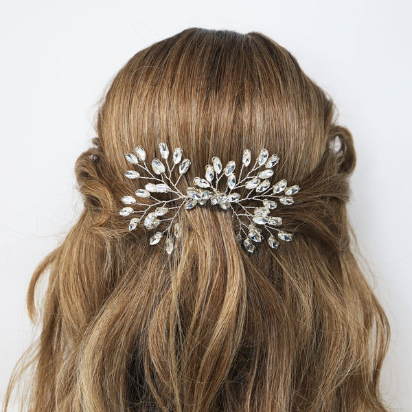 FAST SHIPPING!! Rose Gold Swarovski Bridal Halo, Bridal Wreath, Bridal Hair Comb, Swarovski high quality Hair Comb, Crystal Hair Comb, Swarovski Hairband