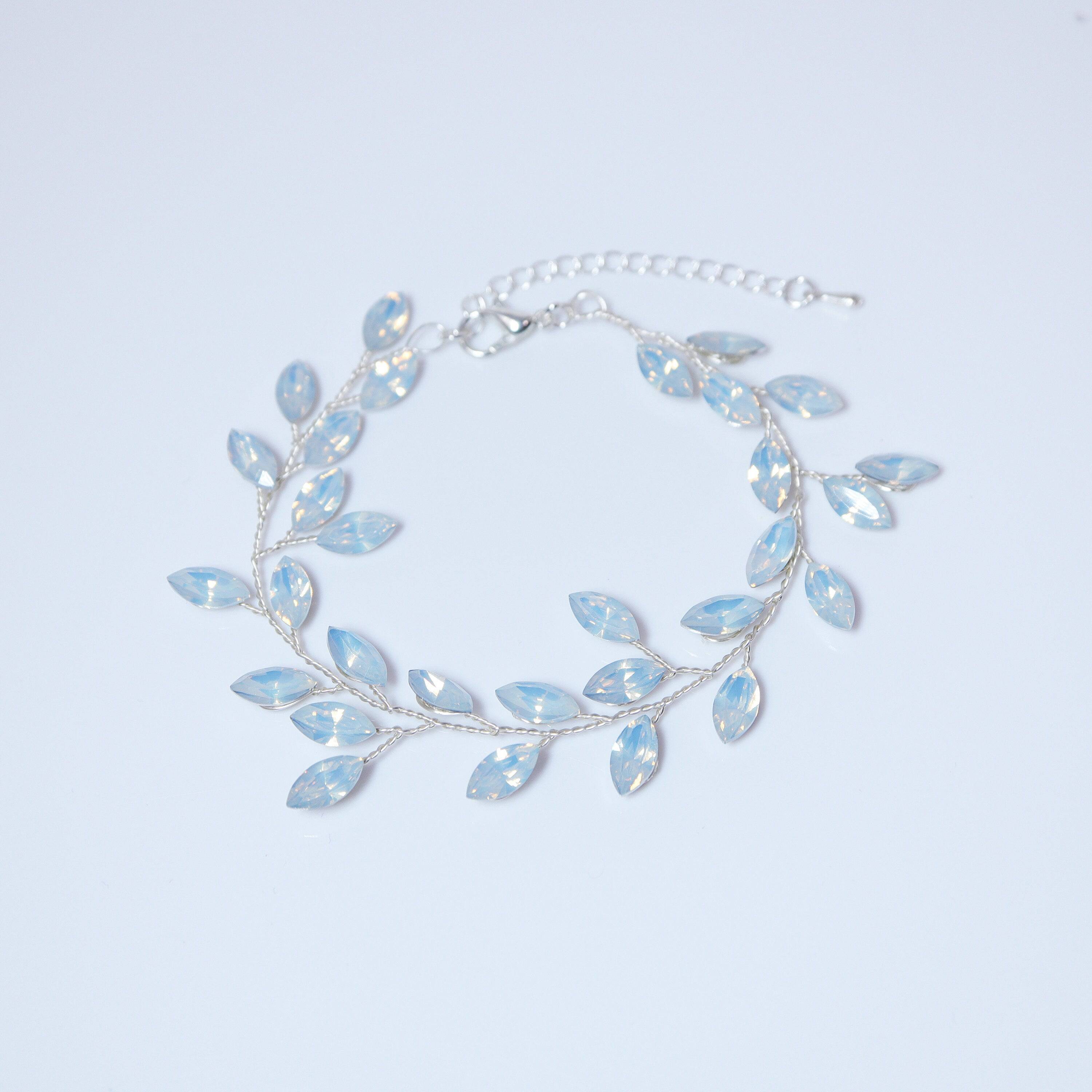 Opal Bracelet Vine Leaves Bracelet, Statement Bracelet, Opal Bracelet,Gift for her, Custom Gift.