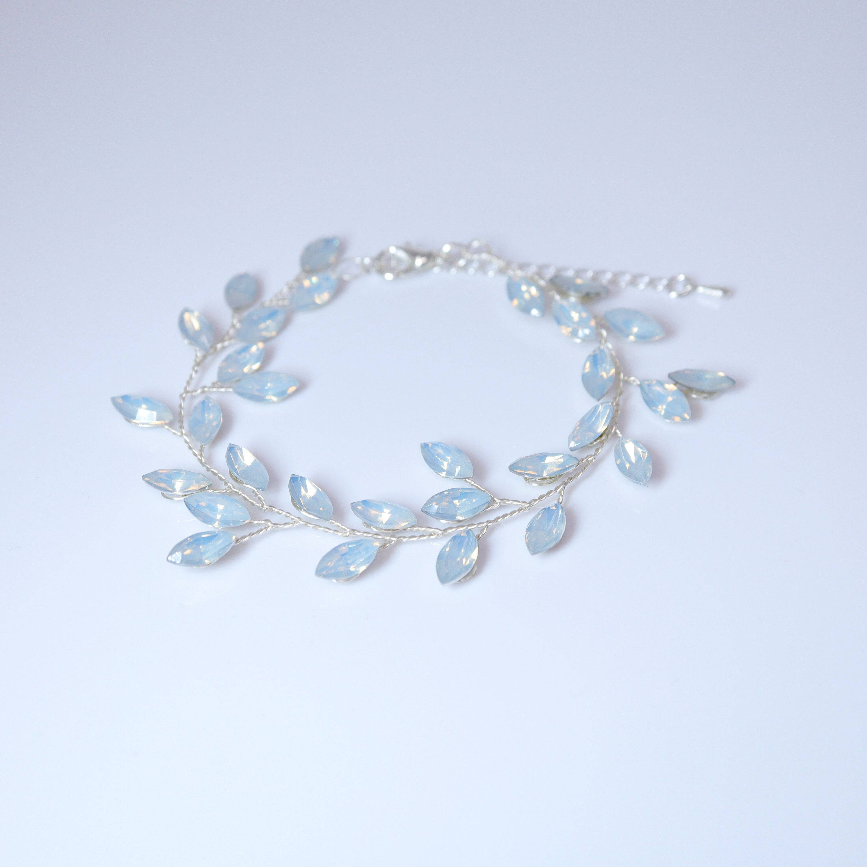 Opal Bracelet Vine Leaves Bracelet, Statement Bracelet, Opal Bracelet,Gift for her, Custom Gift.