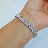 CZ Droplets Bracelet , Diamond Bracelet, Bracelet Femme, Wedding Bracelet, Bridesmaid Gift, Bride Bracelet, Bridal Bracelet.