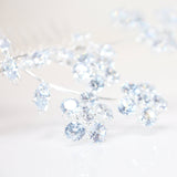 Cubic Zirconia, Diamond Vine Leaves Floral Bridal Hair Comb, Bridal Hair Piece, Bridal Hair Accessories, Wedding Hair Accessory.