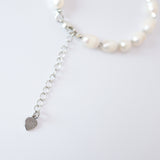 925 Sterling Silver Freshwater Pearl Bracelet (Adjustable Length) Bridal Jewelry, Statement Bracelet, Wedding Gift, Birthday Gift.