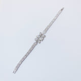 CZ Floral Dainty Diamond Bracelet, Bracelet , Wedding Bracelet, Bridesmaid Gift, Bride Bracelet, Bridal Bracelet, CZ bracelet.