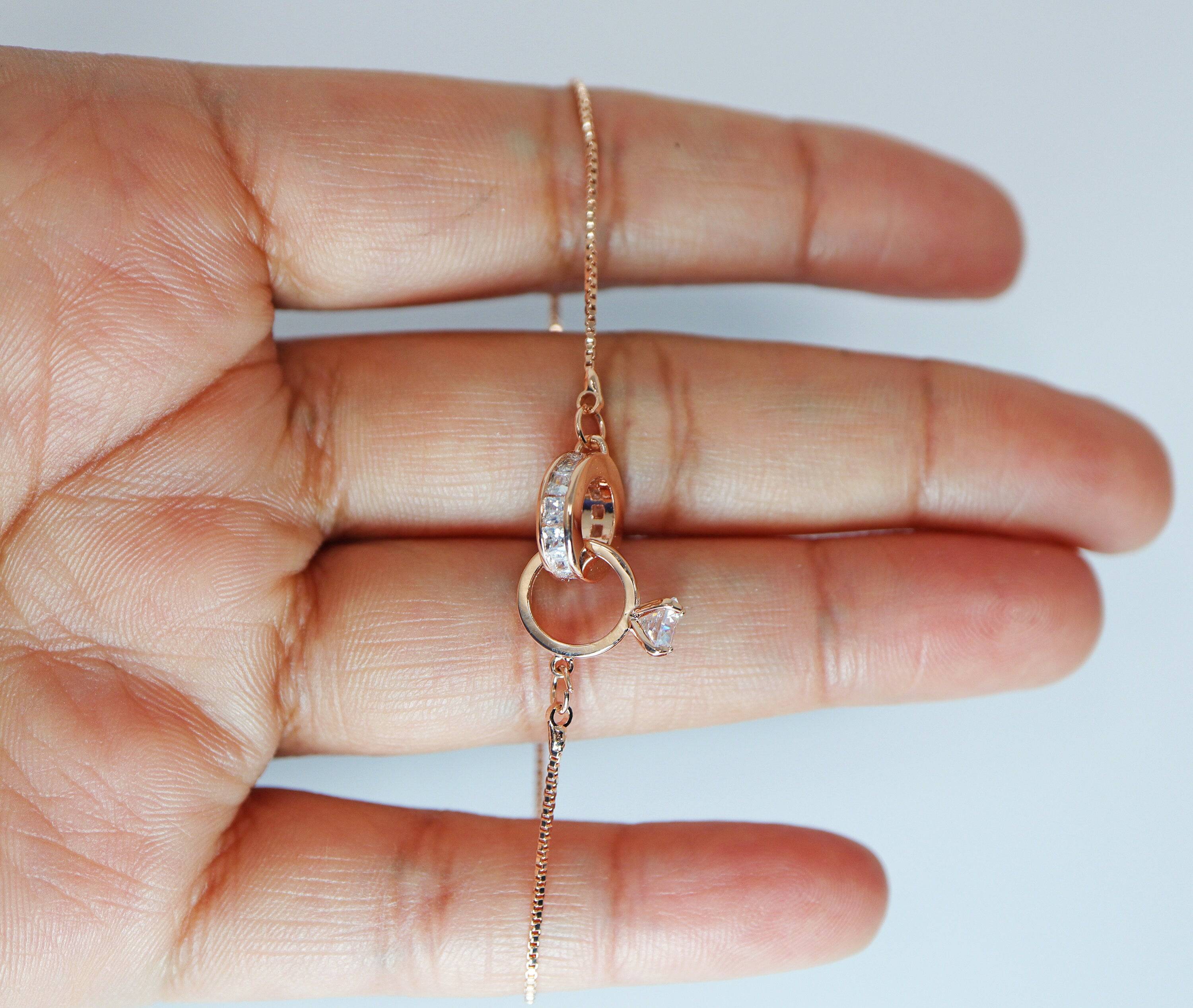 Eternity Rings Dainty Bracelet , Delicate Bracelet, Bracelet Femme, Wedding Bracelet, Bridesmaid Gift, Bride Bracelet, Bridal Bracelet.