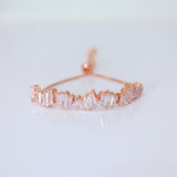 CZ Crystal Garden Dainty Bracelet, Diamond Bracelet, Bridal Jewelry, Bridesmaid Gift, Statement Bracelet.