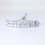Bunch Of Leaves Dainty Bracelet, Delicate Bracelet, Wedding Bracelet, Bridesmaid Gift, Bride Bracelet, Bridal Bracelet, Diamond bracelet.