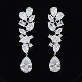 Royal CZ Bridal Necklace and Earrings Set , Bridal Jewelry Set, Bridal Earrings And Necklace, Statement Earrings Cz, Necklace Set
