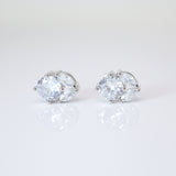 CZ Blossom Brilliance Earrings Bridal Earrings, Bridal Stud Earrings, Crystal Bridal Earrings, Statement Earrings