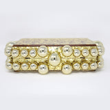 Gold Acrylic Bling Bubble Wedding Bag, Statement Bag, Evening Clutch, Wedding Clutch, Bridal Clutch, Bridal Cross body bag.