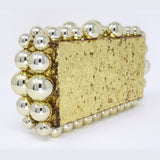 Gold Acrylic Bling Bubble Wedding Bag, Statement Bag, Evening Clutch, Wedding Clutch, Bridal Clutch, Bridal Cross body bag.