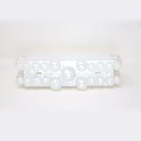 White Acrylic Bling Bubble Wedding Bag, Statement Bag, Evening Clutch, Wedding Clutch, Bridal Clutch, Bridal Cross body bag.