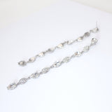 Sparkling Swarovski Crystal Cascade: Long Dainty Diamond Drop Earrings, Long Bridal Jewelry, Bridal Earrings, Crystal Bridal Earrings Cz