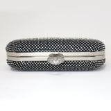 Black Crystal Wedding Clutch, Statement Bag, Evening Clutch, Wedding Clutch, Bridal Bag, Black Cross Body Bag