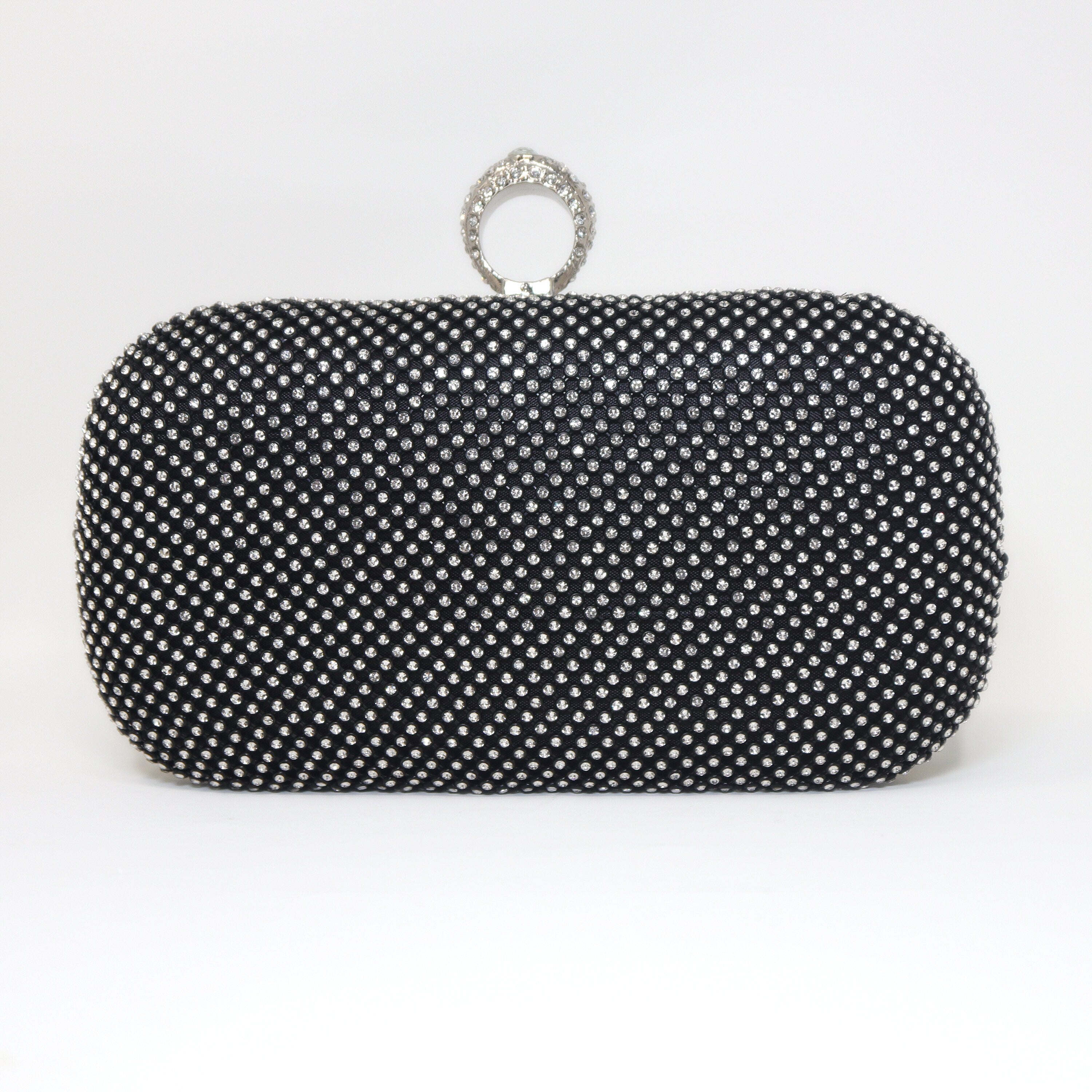 Black Crystal Wedding Clutch, Statement Bag, Evening Clutch, Wedding Clutch, Bridal Bag, Black Cross Body Bag