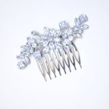 Cubic Zirconia, Majestic Floral Leaves Bridal Hair Comb, Bridal Hair Accessories, Wedding Hair Accessory, Bridal Hair Comb.