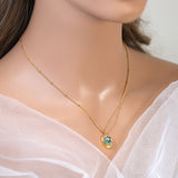 18k Gold Plated Dainty Abalone Shell Necklace • Gold Chain Necklace • Minimalist • Gold Serenity Necklace