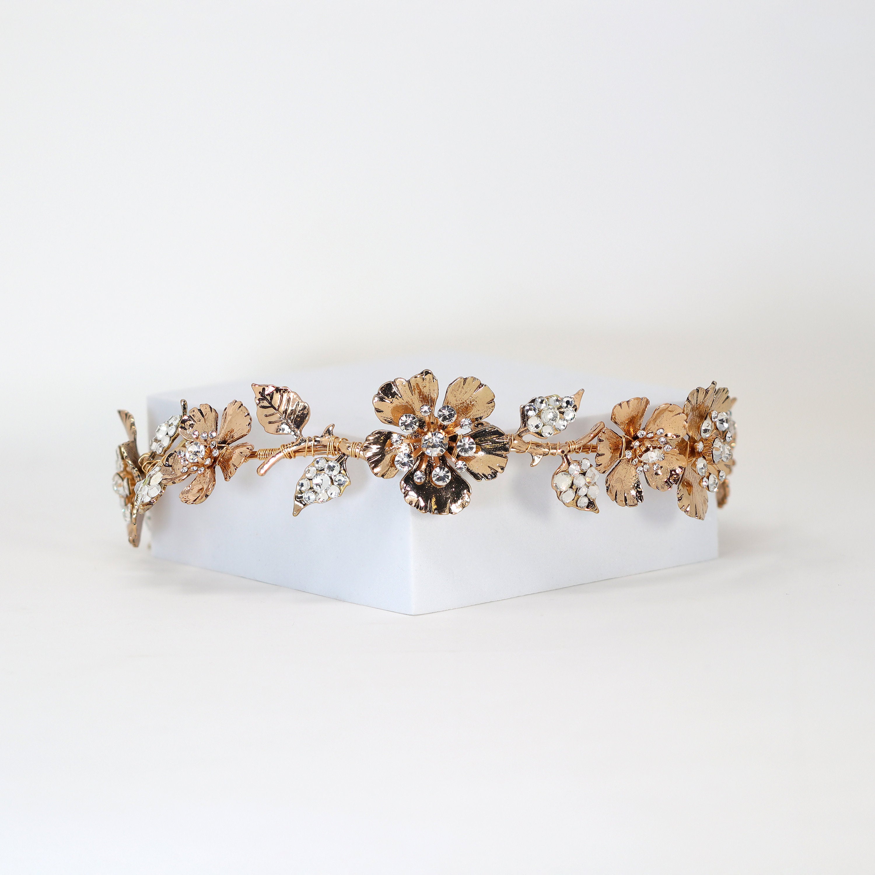 Swarovski Crystals Floral Vine Leaves Wedding Hair Vine, Bridal Headband Rhinestone Headband, Statement hair accessories.