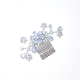 Cubic Zirconia, Charismatic Teardrop Floral Bridal Hair Comb, Bridal Hair Accessories, Wedding Hair Accessory, Bridal Hair Comb.