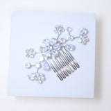 Cubic Zirconia, Charismatic Teardrop Floral Bridal Hair Comb, Bridal Hair Accessories, Wedding Hair Accessory, Bridal Hair Comb.