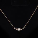 Swarovski Crystal Dainty Gilded Flora Serenade Necklace , Bridal Jewelry, Bride Necklace, Minimalist Statement Necklace, Flower Necklace
