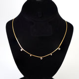 18k Gold Plated Swarovski Crystal Dainty Snake Chain Choker Necklace • Snake Chain Necklace • Minimalist • 14k Dainty Gold Necklace