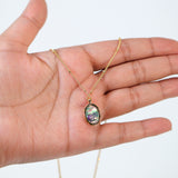 18k Gold Plated Dainty Abalone Shell Necklace • Gold Chain Necklace • Minimalist • Gold Serenity Necklace