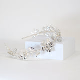 Swarovski Crystals Floral Vine Leaves Wedding Hair Vine, Bridal Headband Rhinestone Headband, Statement hair accessories.