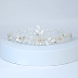 Swarovski Crystal Silver Floral Tiara , Long Bridal Jewelry Crystal Flower Tiara Bridal Earrings Statement Earrings