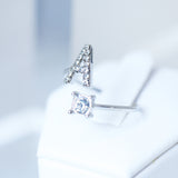 Crystal A Alphabet Statement Ring, Promise Ring For a Friend, Friendship ring.