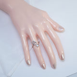 Dainty Crystal B Alphabet Statement Ring, Promise Ring For a Friend, Friendship ring.