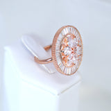 Swarovski Crystal Floral Large Statement Ring, Engagement Ring, Promise Ring For a Friend, Friendship ring.