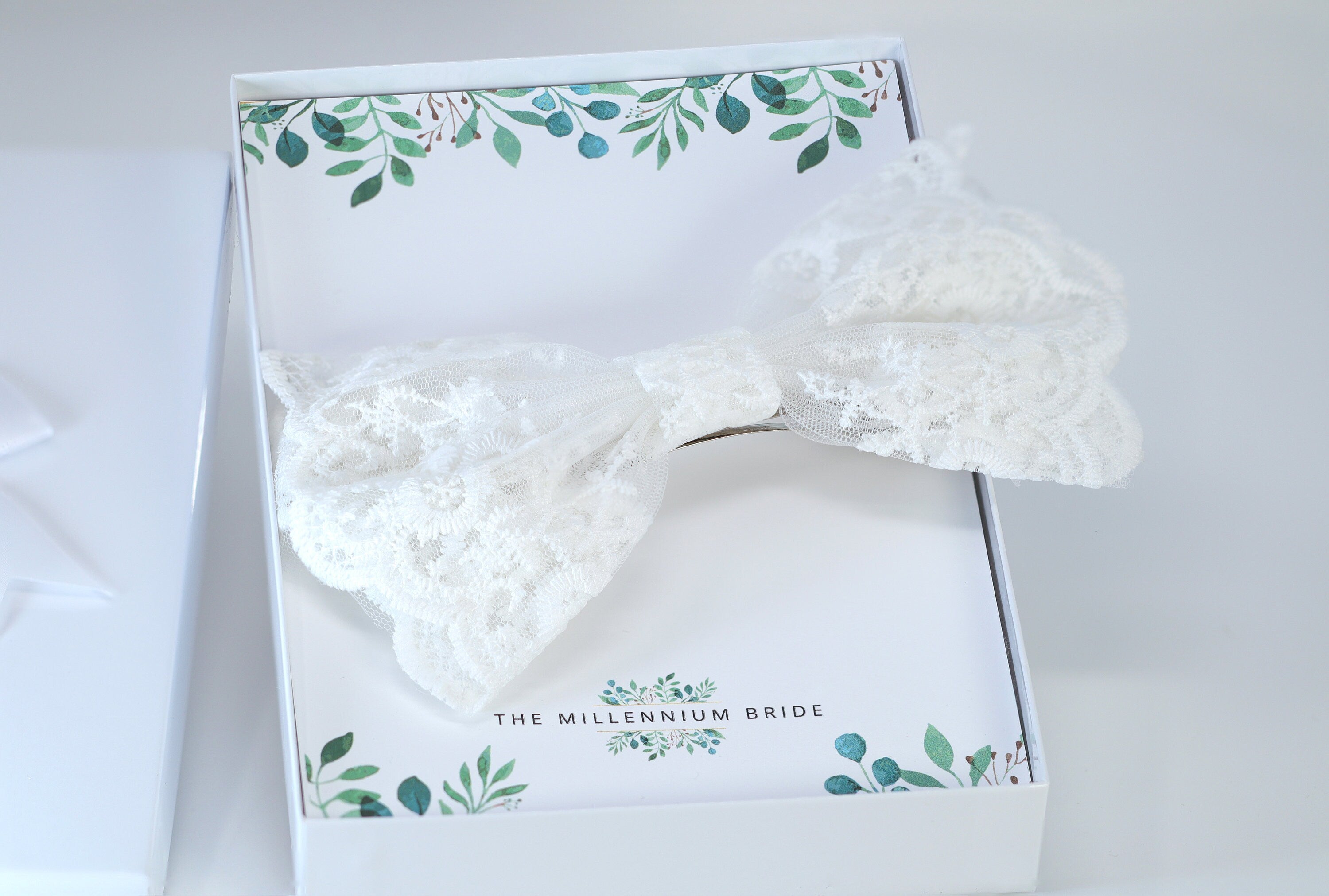White Lace Floral Embroidered Blossom Bow Bridal French Hair Clip, Bridesmaid Gift, Wedding Hair Accessory, Large Hair Clip.