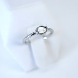 Natural Freshwater Pearl Statement Ring, Engagement Ring, Two Ring Set, Promise Ring For a Friend, Friendship ring.