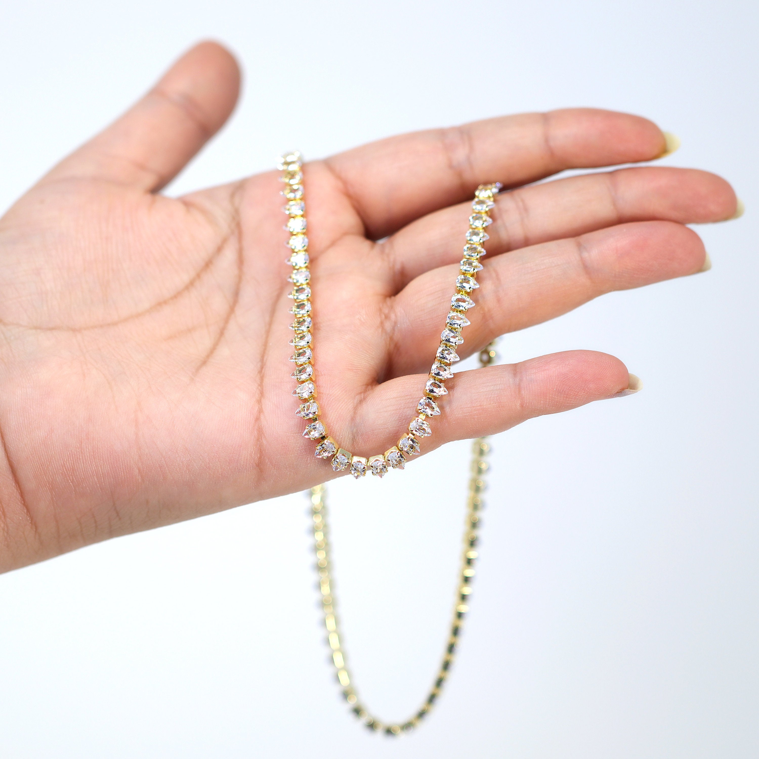 Swarovski Crystal Gold Dainty Elegant Necklace set, Gift for her, Bridesmaid Proposal, Valentines