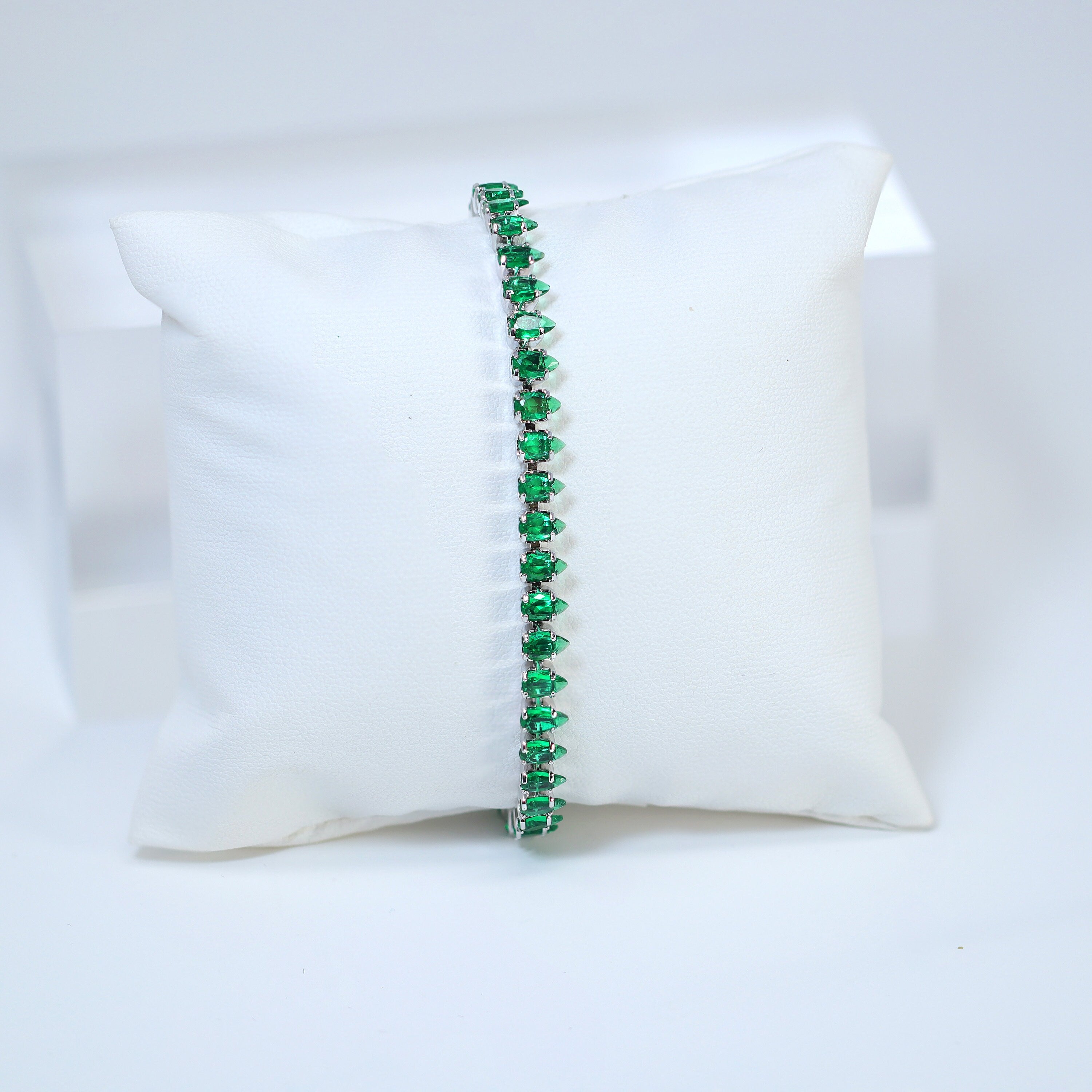 Swarovski Crystal Green Dainty Elegant Necklace set, Gift for her, Bridesmaid Proposal, Valentines