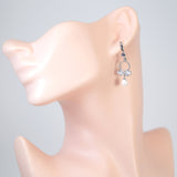 Natural Cultured Freshwater Pearl Drop Bridal Earrings, Crystal Bridal Earrings, Statement Earrings Cz